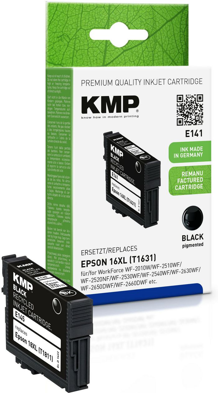 KMP Printtechnik AG Ink Cartridge, Black, 500 Pages - W124302889