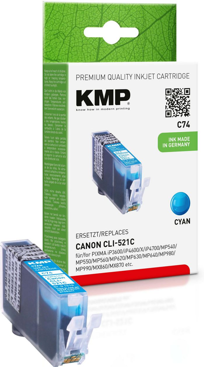 KMP Printtechnik AG C74 ink cartridge cyan compati - W124487218