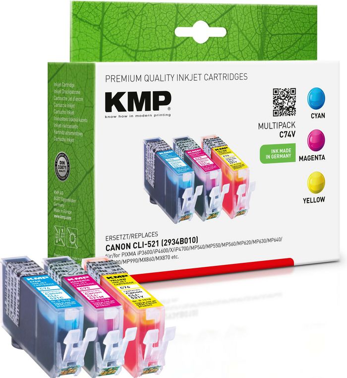 KMP Printtechnik AG C74V Promo Pack C/M/Y compatib - W124986986