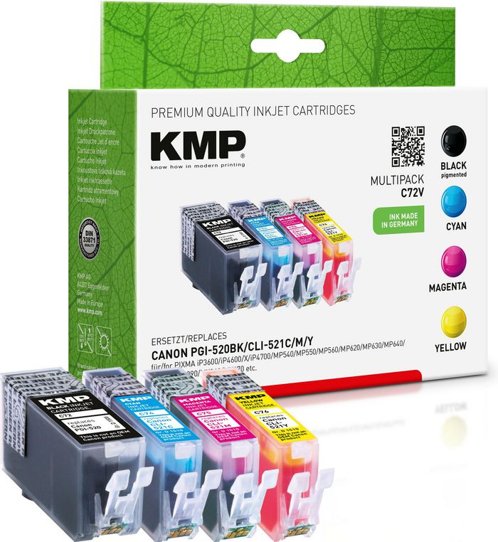 KMP Printtechnik AG Cart. Canon PGI520BK comp. - W125101539
