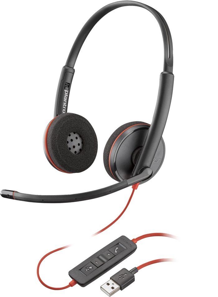 Poly Blackwire C3220 USB-A Black Headset (Bulk) - W128609533