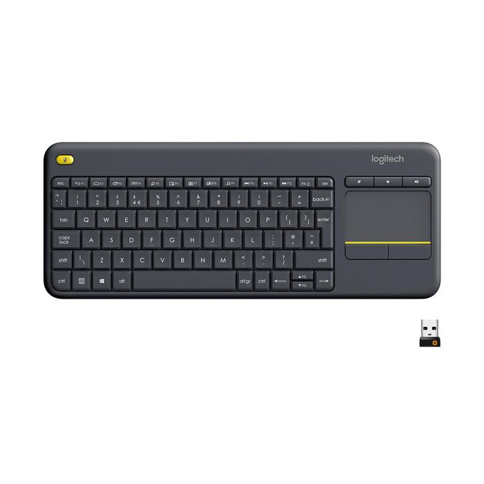 Logitech Wireless Touch Keyboard K400 Plus - Black, Dutch (Qwerty) - W125238456
