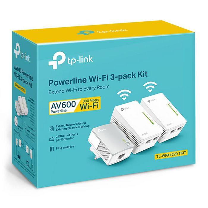 TP-Link Powerline 600 Wi-Fi 3-Pack Kit - W128303187