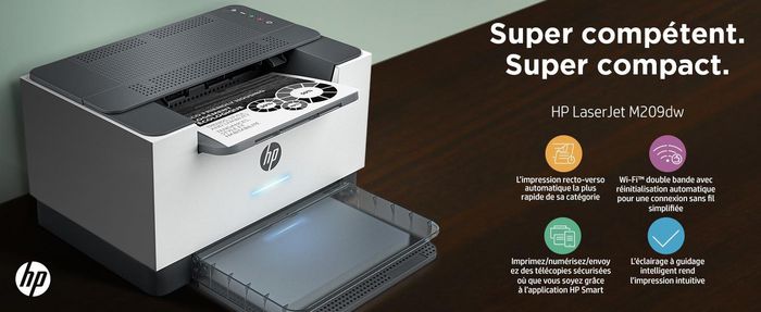 HP Imprimante LaserJet M209dw, Laser, 600 x 600dpi, 30ppm, A4, WiFi - W126475433