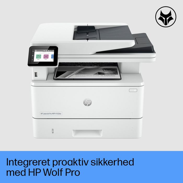 HP Laserjet Pro Mfp 4102Dw Printer, Black And White, Printer For Small Medium Business, Print, Copy, Scan, Wireless; Instant Ink Eligible; Print From Phone Or Tablet; Automatic Document Feeder - W128278857