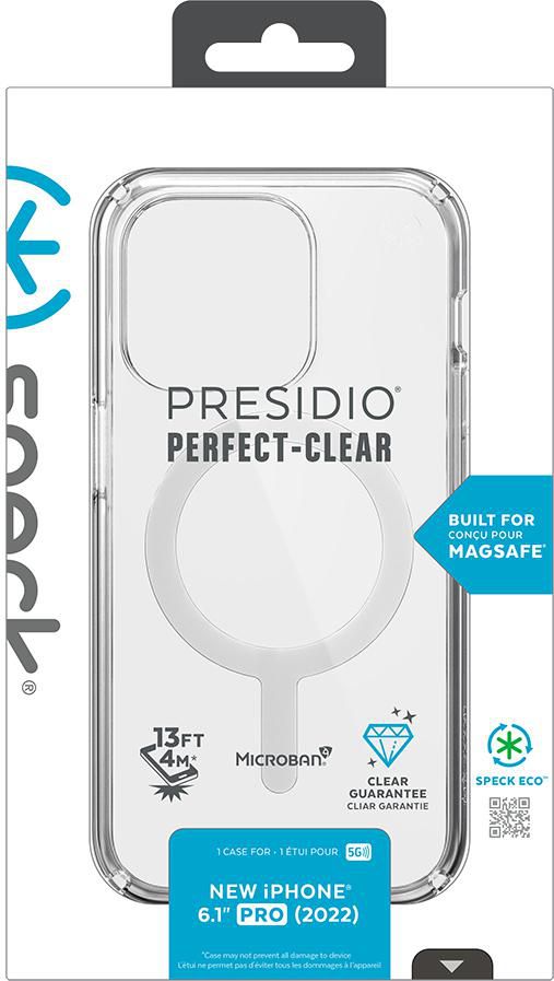 Speck Presidio Perfect Clear + Ms for iPhone 14 Pro (Clear/Clear) - W127020853