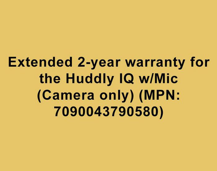 Huddly 2 Year Extended Warranty for the Huddly IQ w/Mic (Camera only) - W128844345