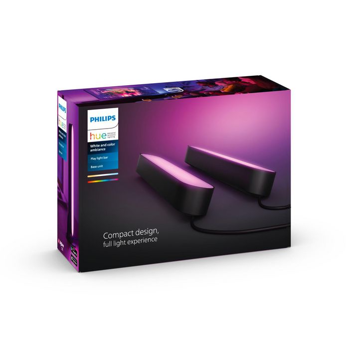 Philips by Signify Hue White and colour ambience Play light bar double pack Double pack LED integrated Black Smart control with Hue bridge* - W124638689