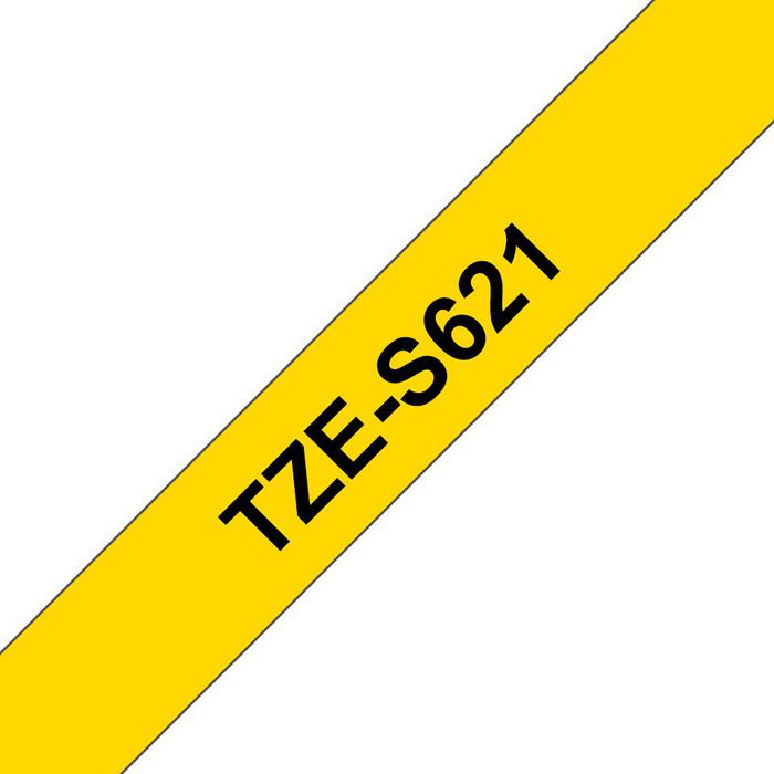 Brother Black on Yellow Tape with Extra Strength Adhesive, 9mm, 8m - W125076141