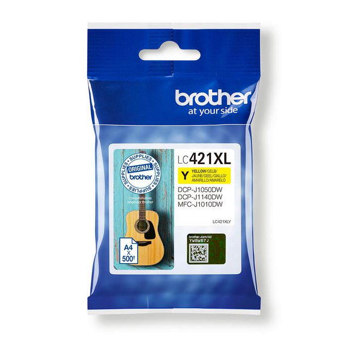 Brother Lc-421Xly Ink Cartridge 1 Pc(S) Original High (Xl) Yield Yellow - W128265303