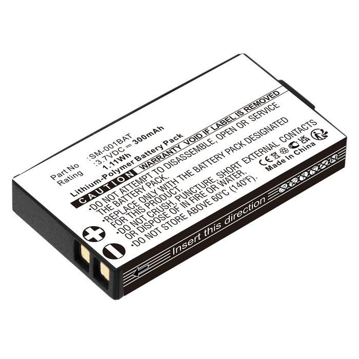 CoreParts Battery for SIMOLIO Wireless Headset 1.11Wh 3.7V 300mAh for SM-823,SM-823D,SM-8245,SM-863D,BIG OVER EAR wireless TV headset SM-825D Pro,SM-823D Pro,SM-824D1,SM-824D2,SM-828D1,SM-828D2,SM-905TV,SM-825D Pro - W128844875
