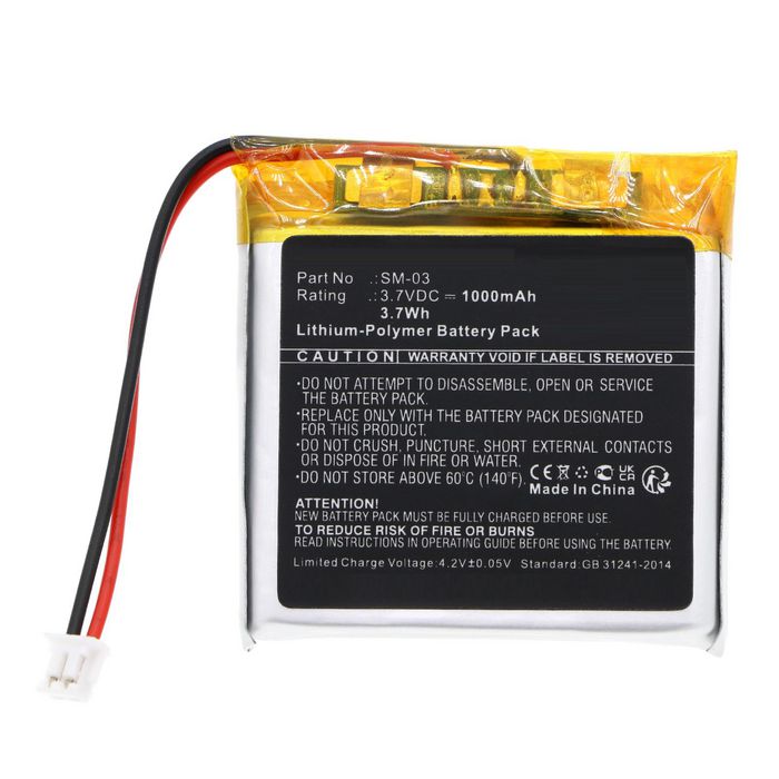 CoreParts Battery for Sony 3D Glasses 0.33Wh 3.7 V 90mAh for CECH-ZEG1U,Playstation PS3 3D Glasses - W128844878