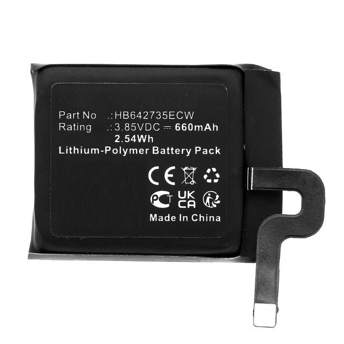 CoreParts Battery for Huawei, Honor Smartwatch 2.54Wh 3.85V 660mAh for Watch 3 Pro,Watch 3S,Watch 3X, K2 Kids - W128844820