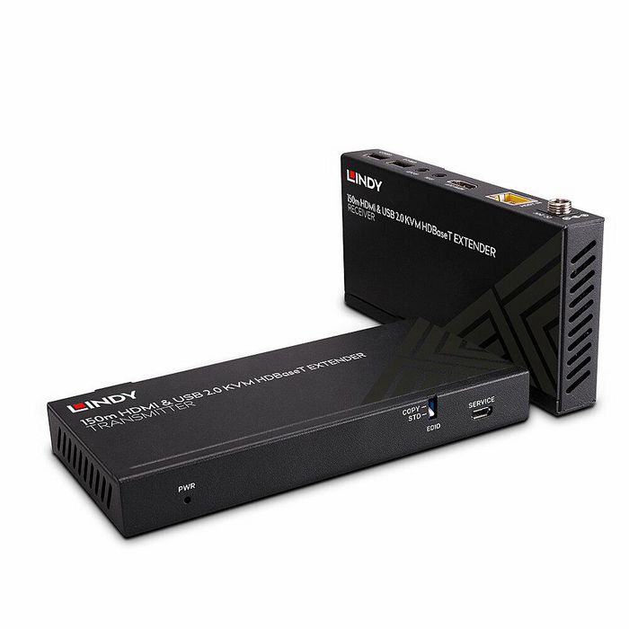 Lindy 150m Cat.6 HDMI 4K60, USB 2.0 & IR HDBaseT KVM Extender - W128851810