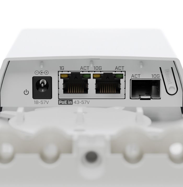 MikroTik IP55 Fiber-to-Copper 10 Gigabit SFP+ fiber connections into RJ45 10 Gigabit Ethernet. - W128832897