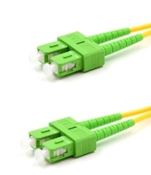 MicroConnect Optical Fibre Cable, SC-SC, Singlemode APC, Duplex, OS2 (Yellow) 1m - W124350559