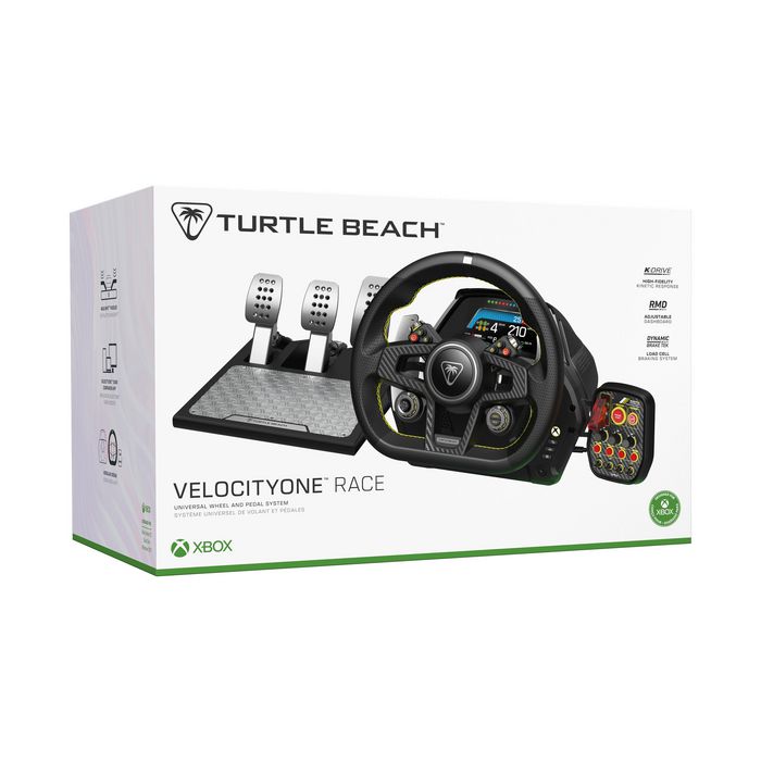Xbox360 - TURTLEBEACH　ユニバーサル ホイール ペダル システム VelocityOne Race　TBS-0726-05　ブラック TBS-0726-05, Turtle Beach VelocityOne Race Wheel and Pedal System