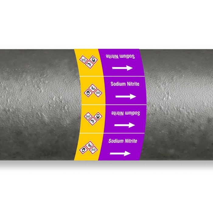ISO20560PM-135X350-SODIUM NITRITE, Brady ISO 20560 Pipe Markers ...