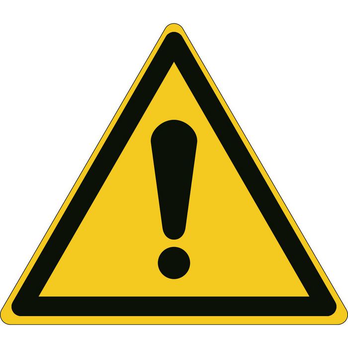 PIC W001-TRI 200-AL-CRD/1, Brady ISO Safety Sign - General warning sign ...