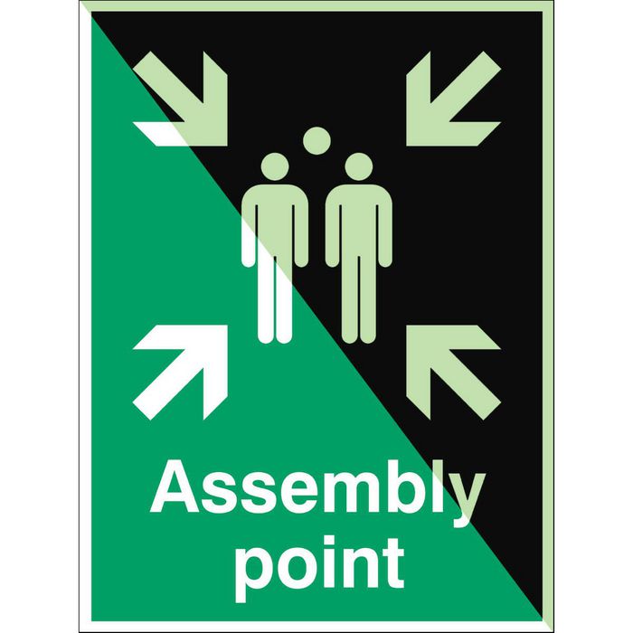 E/E007/EN3-SA-PHOLUMB-300X400/1-B, Brady Glow-in-the-dark safety sign ...