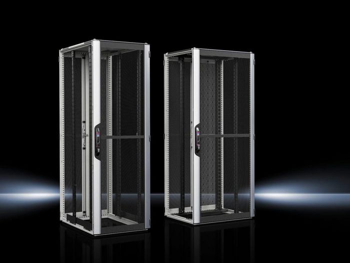 5330113, Rittal 5330.113 Rack Cabinet 42U Freestanding Rack Black, Grey ...