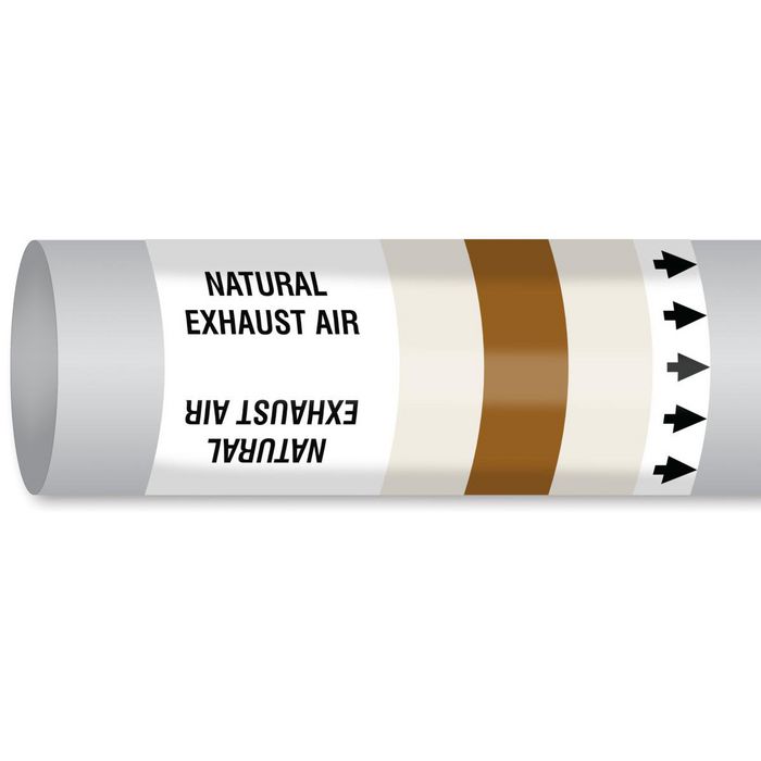 MPM-AIRINVENT-225MMX30M-WT/BR/WT-ROLL, Brady ISO 14726 IMO Pipemarker ...