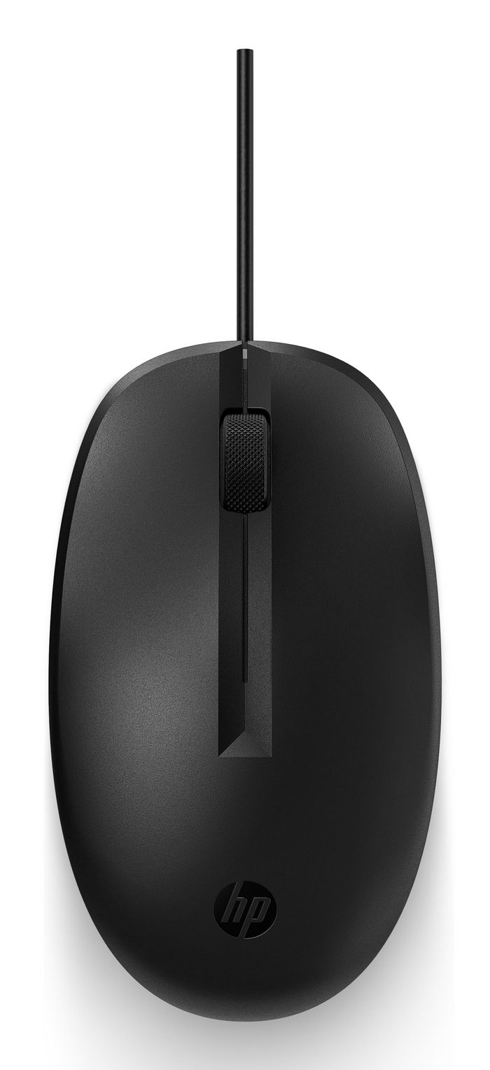 Mouse Cablato HP 125, Nero, USB, 3 Tasti, Sensore Ottico 1200 DPI, Nuovo