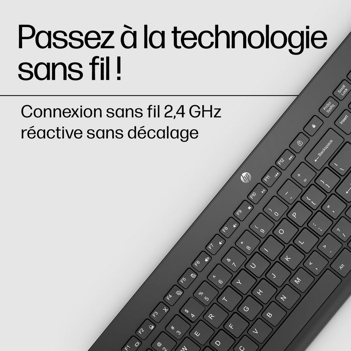 3L1E7AA#ABF, HP 230 Wireless Keyboard Black - FR | EET