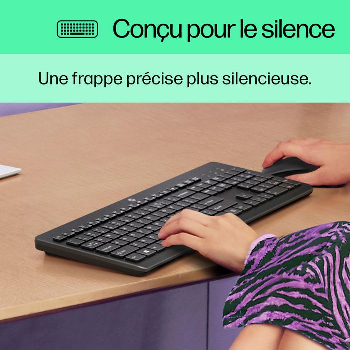 3L1E7AA#ABF, HP 230 Wireless Keyboard Black - FR | EET