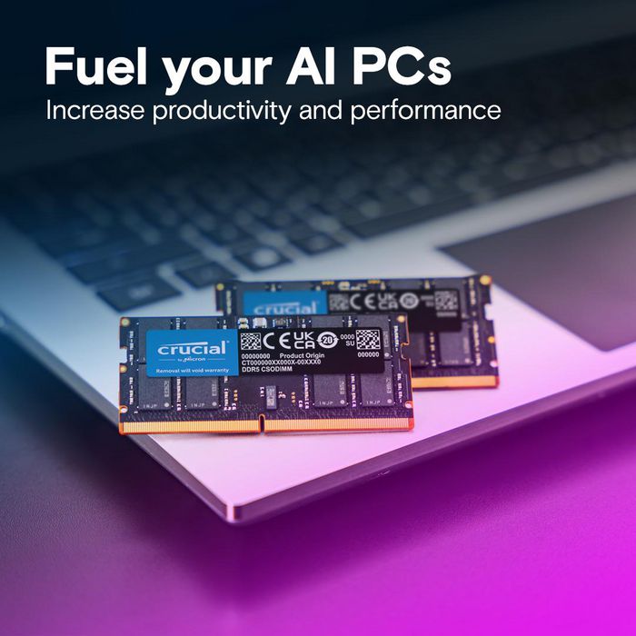 CT2K32G64C52CS5, Crucial 64GB, DDR5, 6400 MT/s, SODIMM, 1.1V, CL