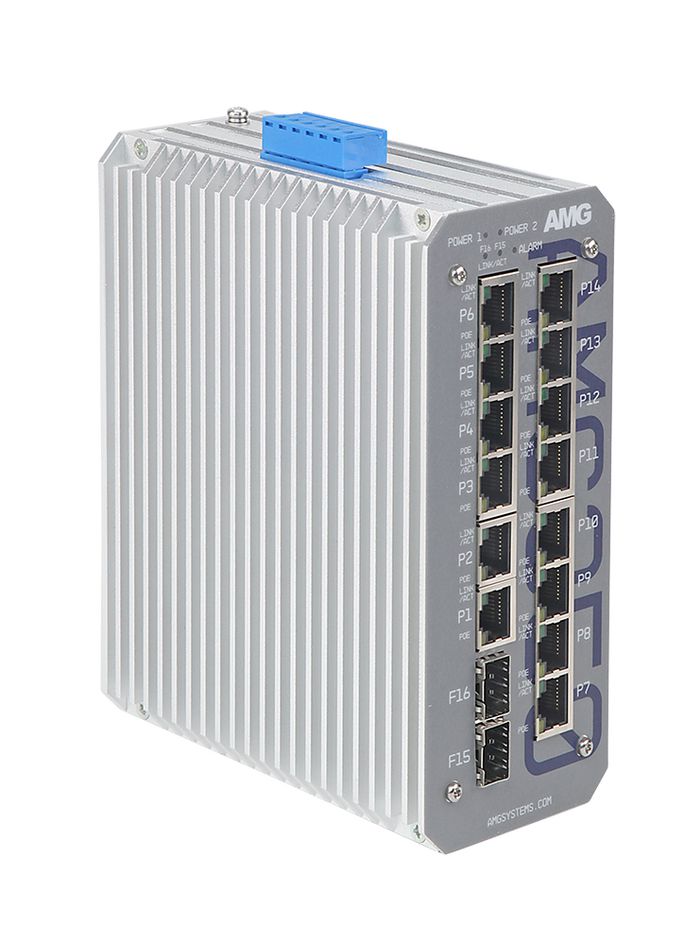 AMG350-14GAT-2S-P300, AMG Industrial Unmanaged Switch, 14x 10/100 ...