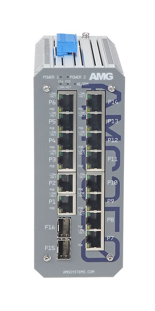 AMG350-14GAT-2S-P300, AMG Industrial Unmanaged Switch, 14x 10/100 ...
