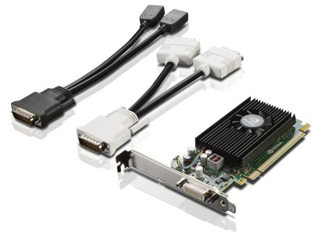 Lenovo NVIDIA NVS 315, 1GB DDR3, 64-bit, 14GB/s, 2560x1600, DMS-59, Dual DVI-I / Dual DP adapters, PCIe 2.0 x16 - W124322260