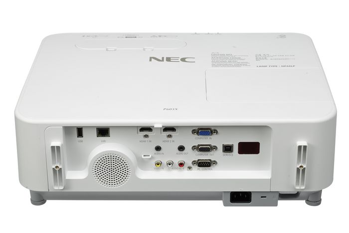 NEC 3LCD, 1024 x 768, 6000 lm, 330 W UHP, 2x VGA, 2x HDMI, HDCP, RCA, 3.5mm, RS-232, RJ-45, USB 2.0 A, USB B, 420 x 133 x 322 mm - W124327142