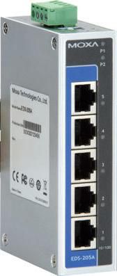 Moxa Unmanaged Ethernet switch with 5x 10/100BaseT(X) ports, -10 - 60°C - W124314910