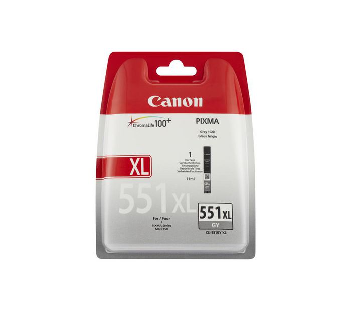 Canon CLI-551XL GY Grey ink cartridge, with security - W124328009
