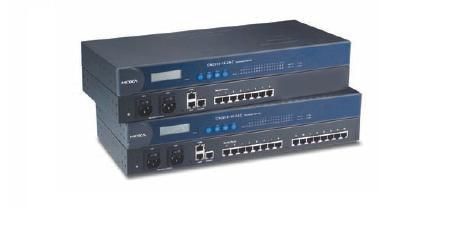 Moxa 16-port RS-232/422/485 terminal server with dual-LAN redundancy - W124314528