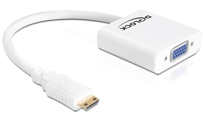 Delock Adapter HDMI-mini C male > VGA female, White - W124328245