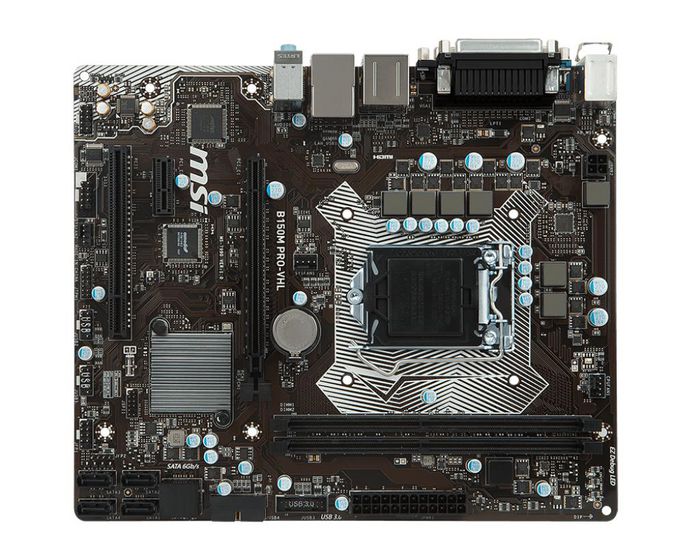 MSI Socket LGA1151, Intel B150 Chipset, 2 x DDR4 up to 32GB, 1 x Gigabit Ethernet, 6 x SATA, 1 x PCI-Express x16, 1 x PCI-Express x1, 1 x PCI - W124334697