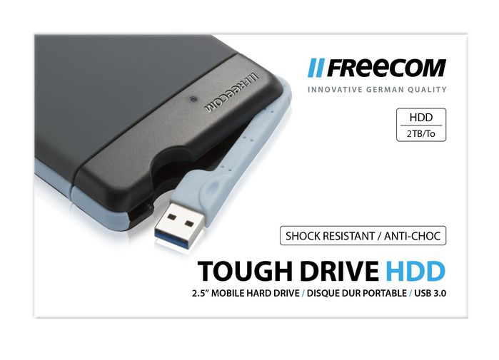 Freecom 2TB, 5400RPM, USB 3.0, 2.5" SATA, 14 x 8.3 x 1.9cm - W124324297