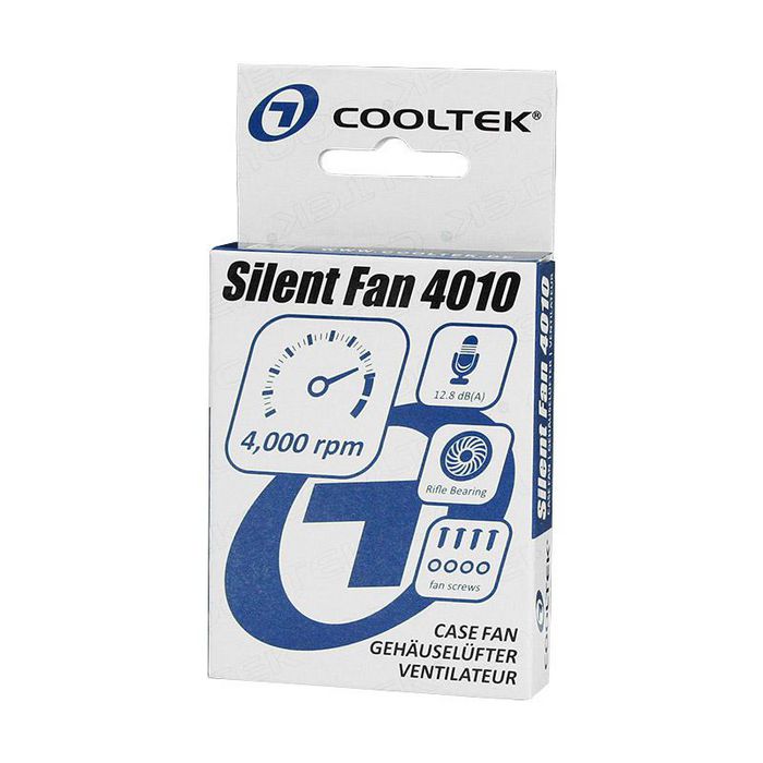Cooltek Silent Fan 4010 - 4000rpm, 0.48W, 9.3m³/h, 12.8dBA - W124347885