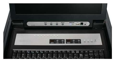 IOGEAR 8 ports, 1280 x 1024, 17" TFT LCD, 1 x HDB-15 (F), PS/2, USB, 1 x RJ-11, 8 x SPHD-15 (F), 1U - W124355206