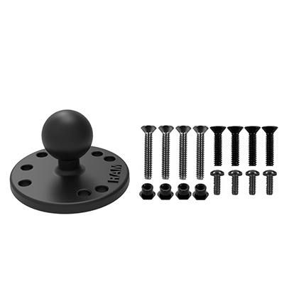 RAM Mounts RAM Round Plate with Ball & Mounting Hardware for Garmin GPSMAP + More - W124370445