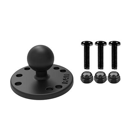 RAM Mounts RAM Round Plate with Ball & Mounting Hardware for Garmin Striker + More - W124370446