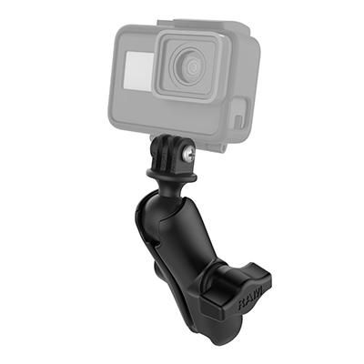 RAM Mounts RAM Double Socket Arm with Universal Action Camera Adapter - W124370447
