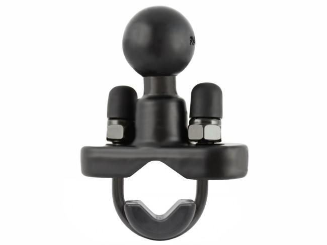 RAM Mounts Rail Base with Zinc Coated U-Bolt & 1" Ball for Rails from 0.5" to 1.25" - W124370452