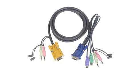 IOGEAR Micro-Lite™ Bonded All-in-One PS/2 KVM Cable 10ft - W124355055