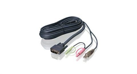 IOGEAR 6ft (1.8m) Single Link DVI-I USB KVM Cable - W124355057