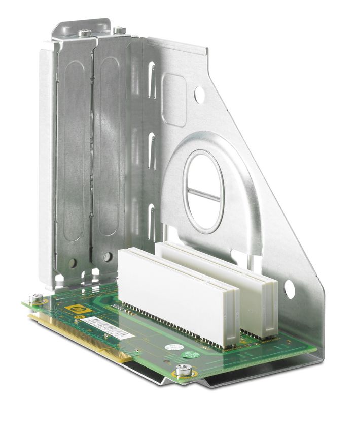 Hewlett Packard Enterprise Customers can add the HP PCI Riser card to their dc7800 SFF desktop to allow two full-height PCI slots to be used instead of two low profile PCI slots. The PCI Riser card easily installs in your PC and will provide two additional PCI slots. - W124372285