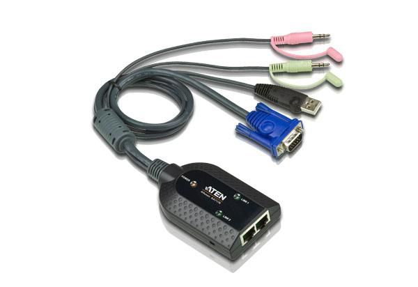 Aten Dual USB - VGA to CAT5e/6 KVM Adapter Cable with Audio & Virtual Media Support (for KM0932 only) - W124359570
